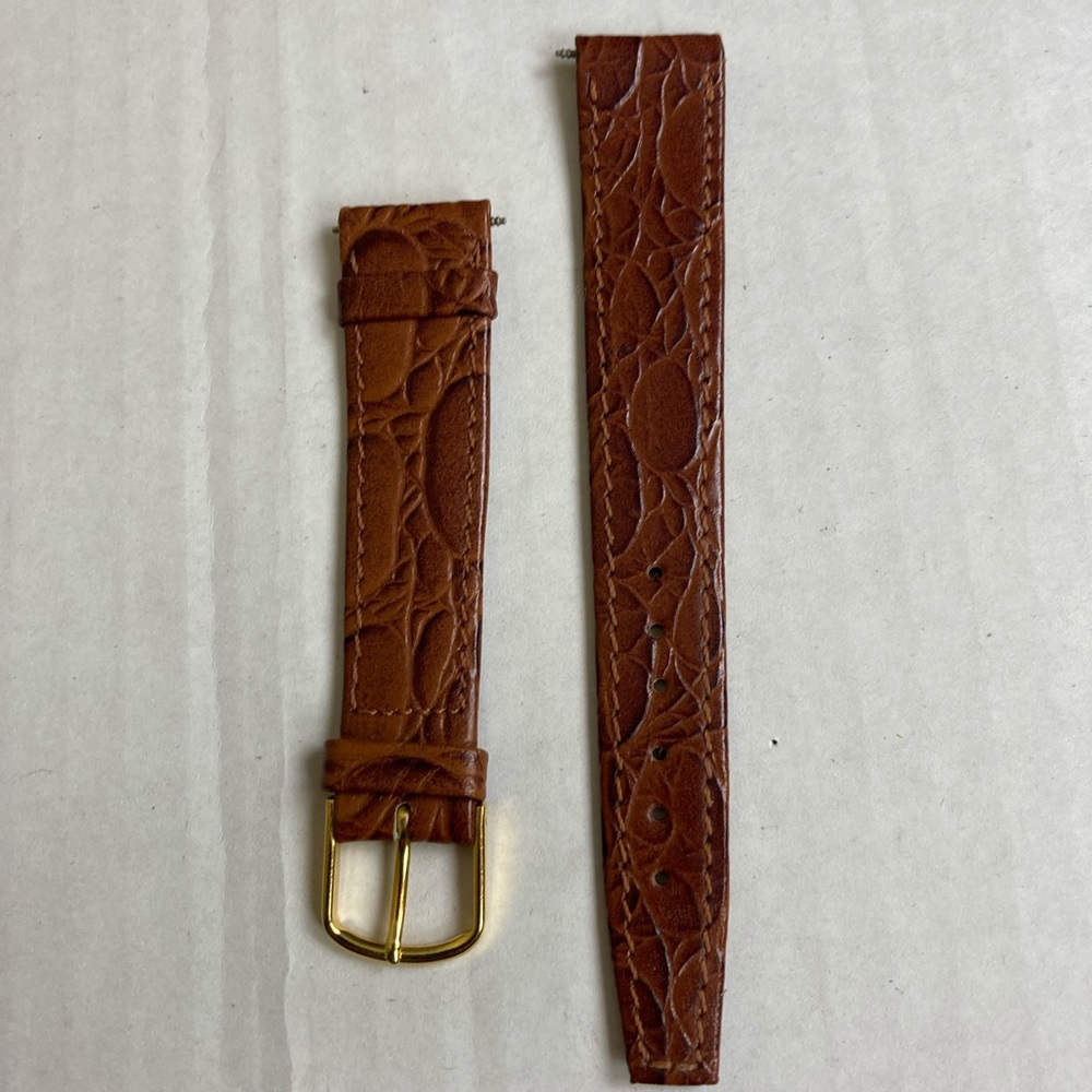Watch strap brown genuine leather